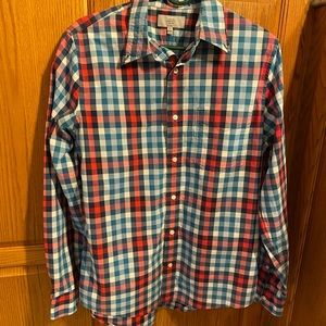 Great plaid long sleeve button polo-Jack spade. Could be dressed up or down :)